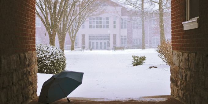 snow scene from Arch